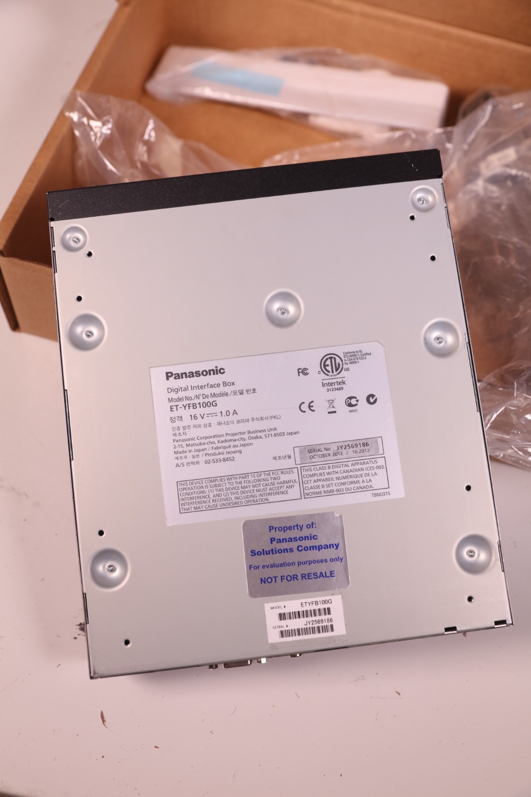 Panasonic ET-YFB100 Digital Interface Box New, Old Stock