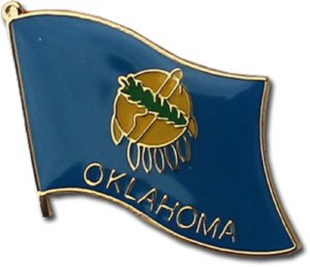 State of Oklahoma OK Flag Bike Motorcycle Hat Cap lapel Pin
