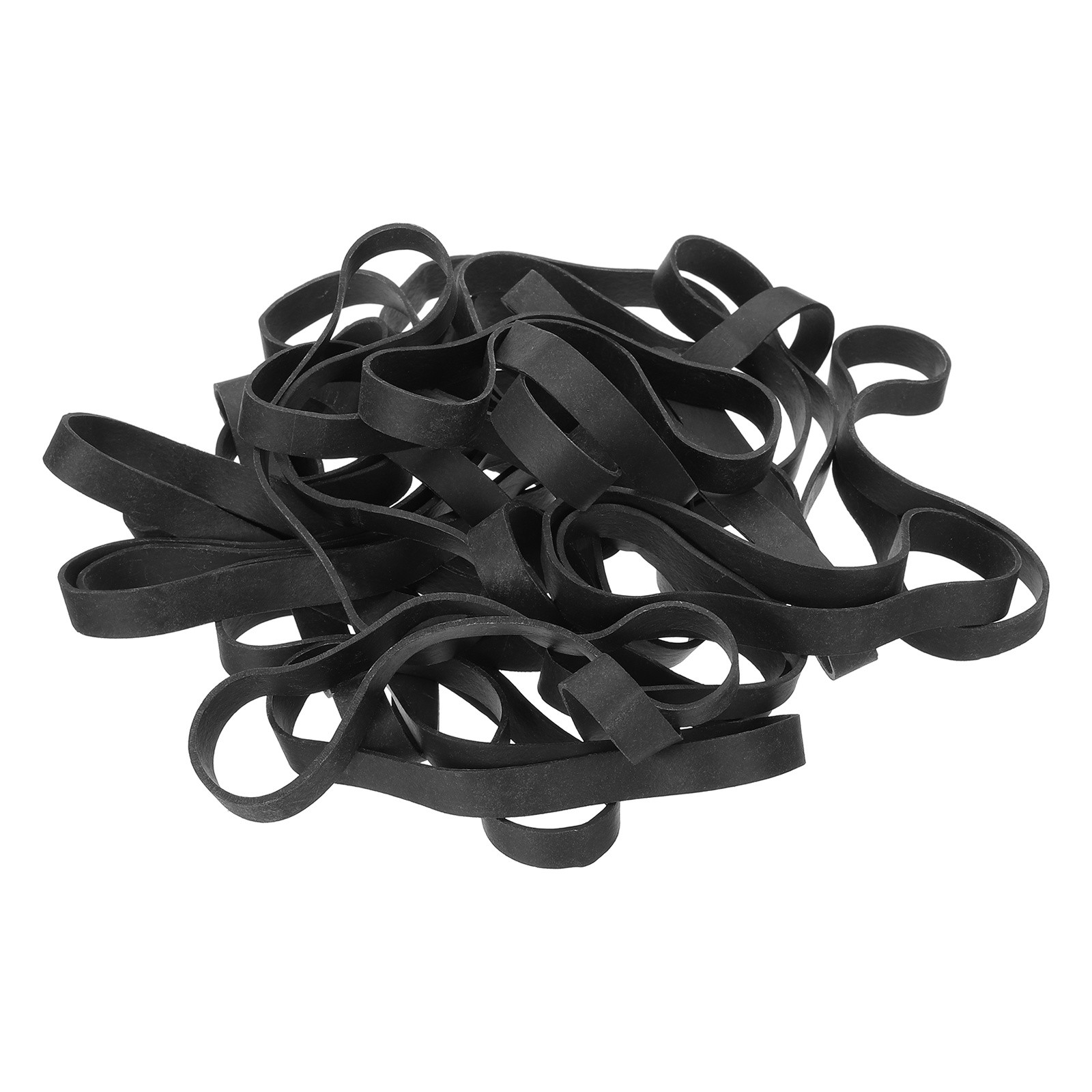 62Pcs Rubber Bands, 5.91x0.39 Inch Elastic Bands for Office Supplies, Black