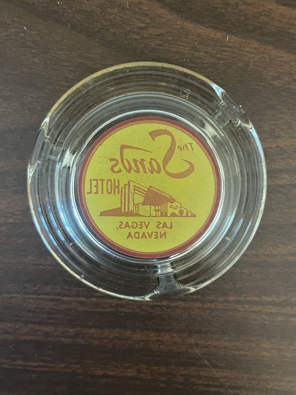 Vintage The Sands Hotel Casino Glass Ashtray Las Vegas Nevada Advertising MCM