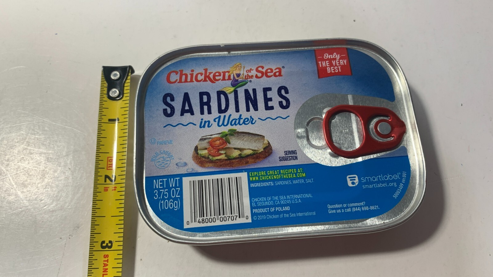 Chicken of the Sea Sardines in Oil, Lightly Smoked, 3.75 Ounce