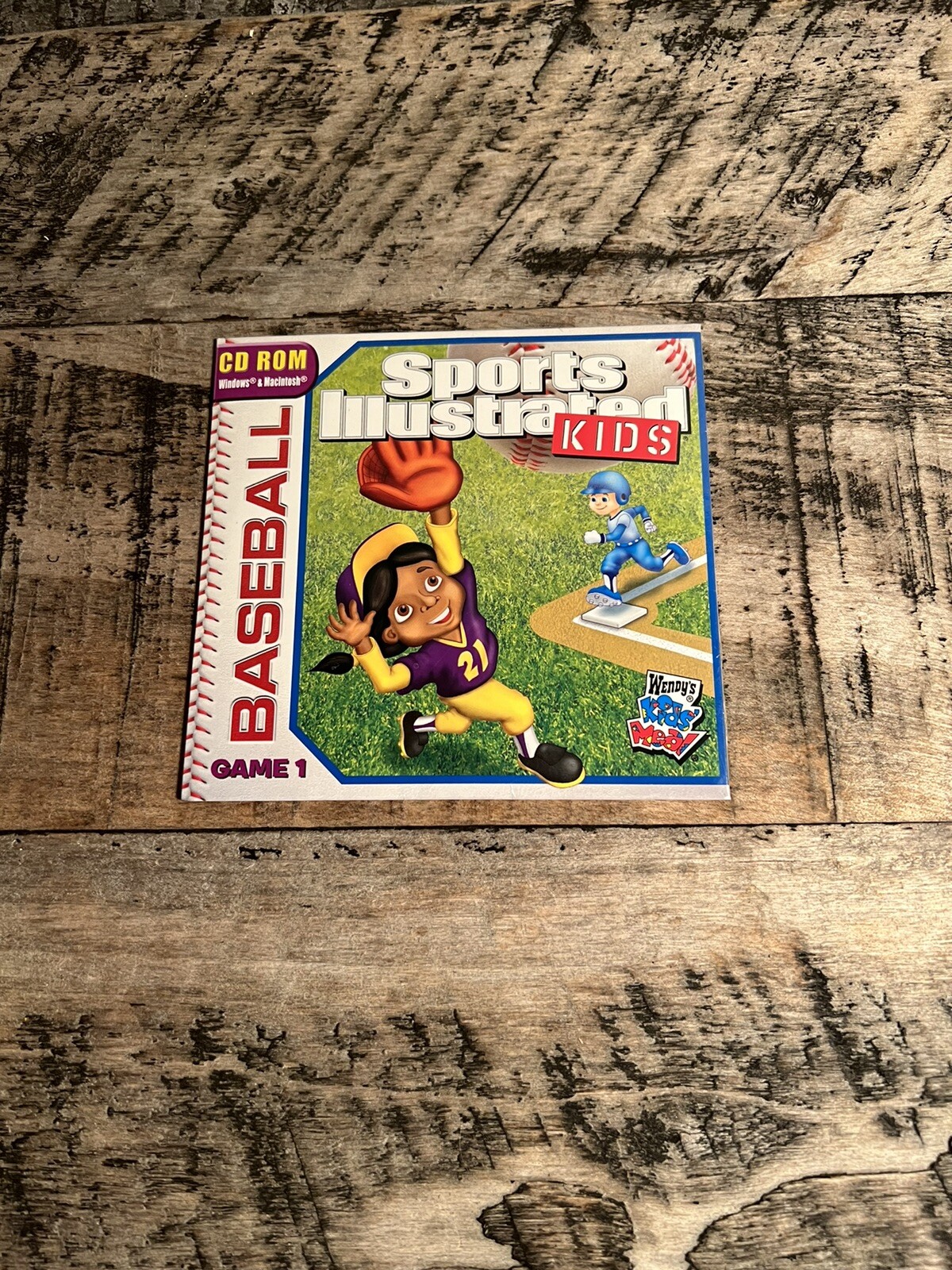 sportsillustrated kids baseball game 1 cd rm pc/mac wendys kids meal sealed