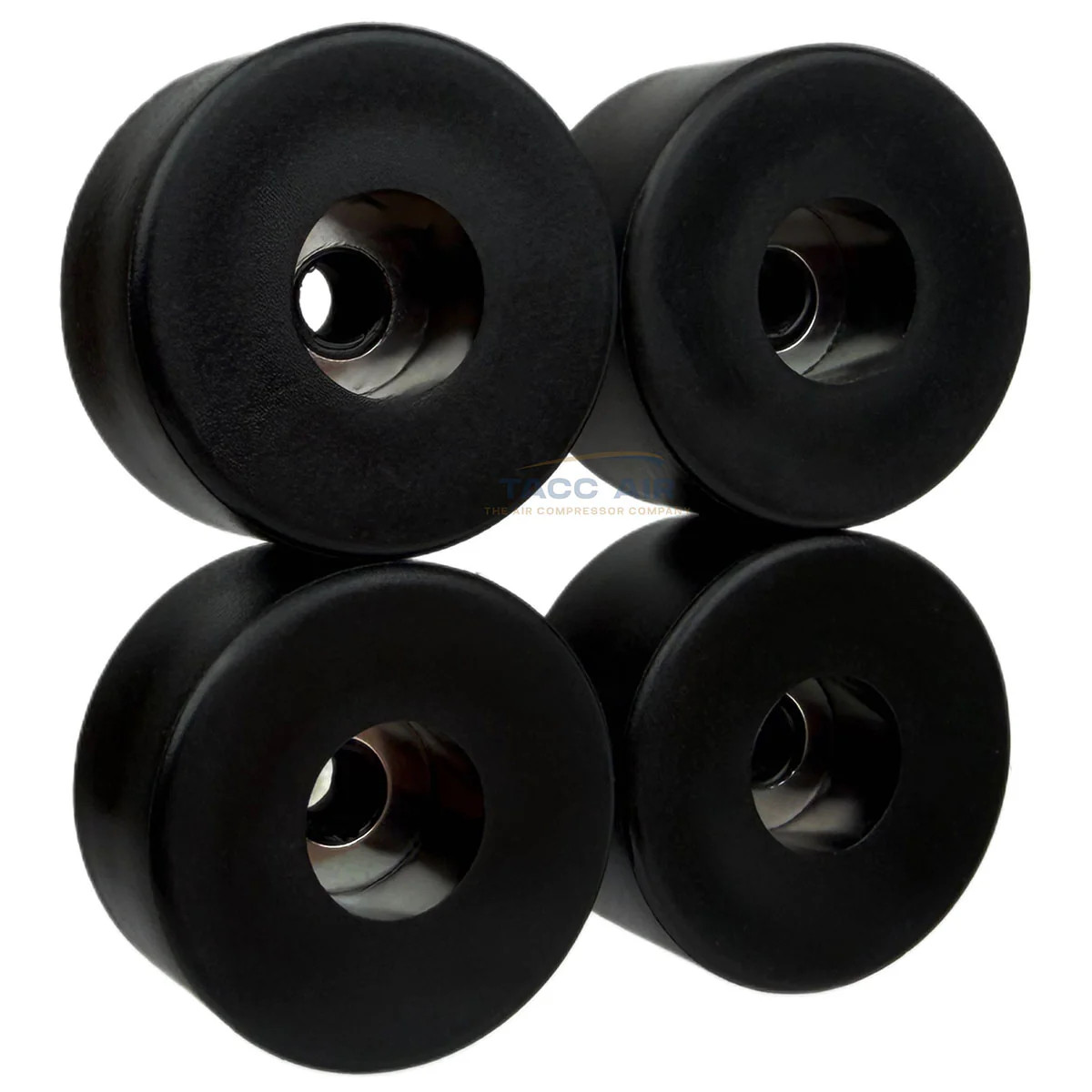 4 PC Pack 1.5" x 3/4" Round Air Compressor Rubber Feet / Foot Vibration Pad Set