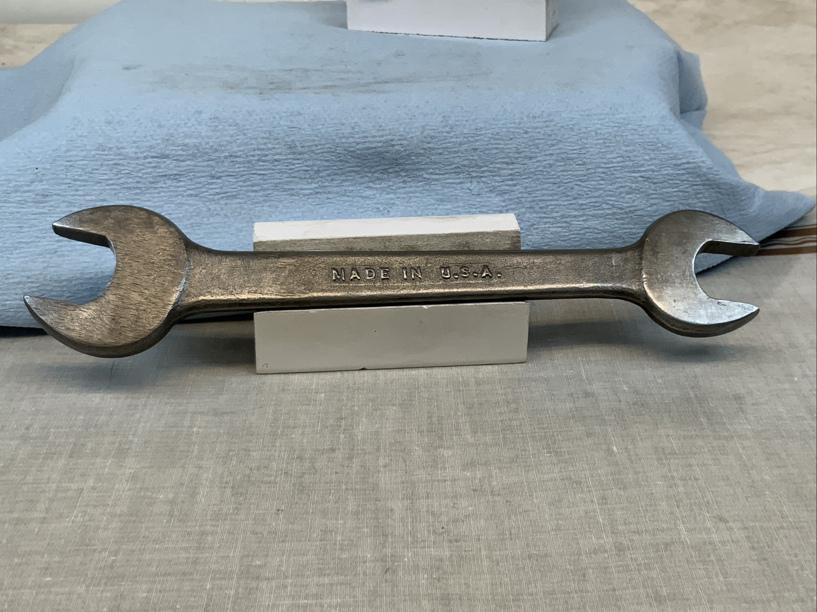 SHAW 11/16in. X 19/32in. Open End Wrench, USA Made