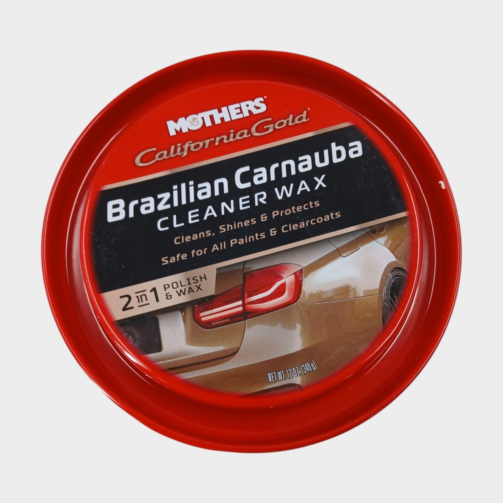 Mothers 05500 California Gold Brazilian Carnauba Cleaner Wax Paste 12 oz.