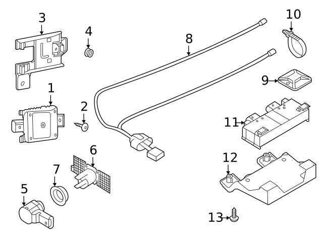 Genuine Blind Spot Detection System Warning Sensor Bracket 561-907-456