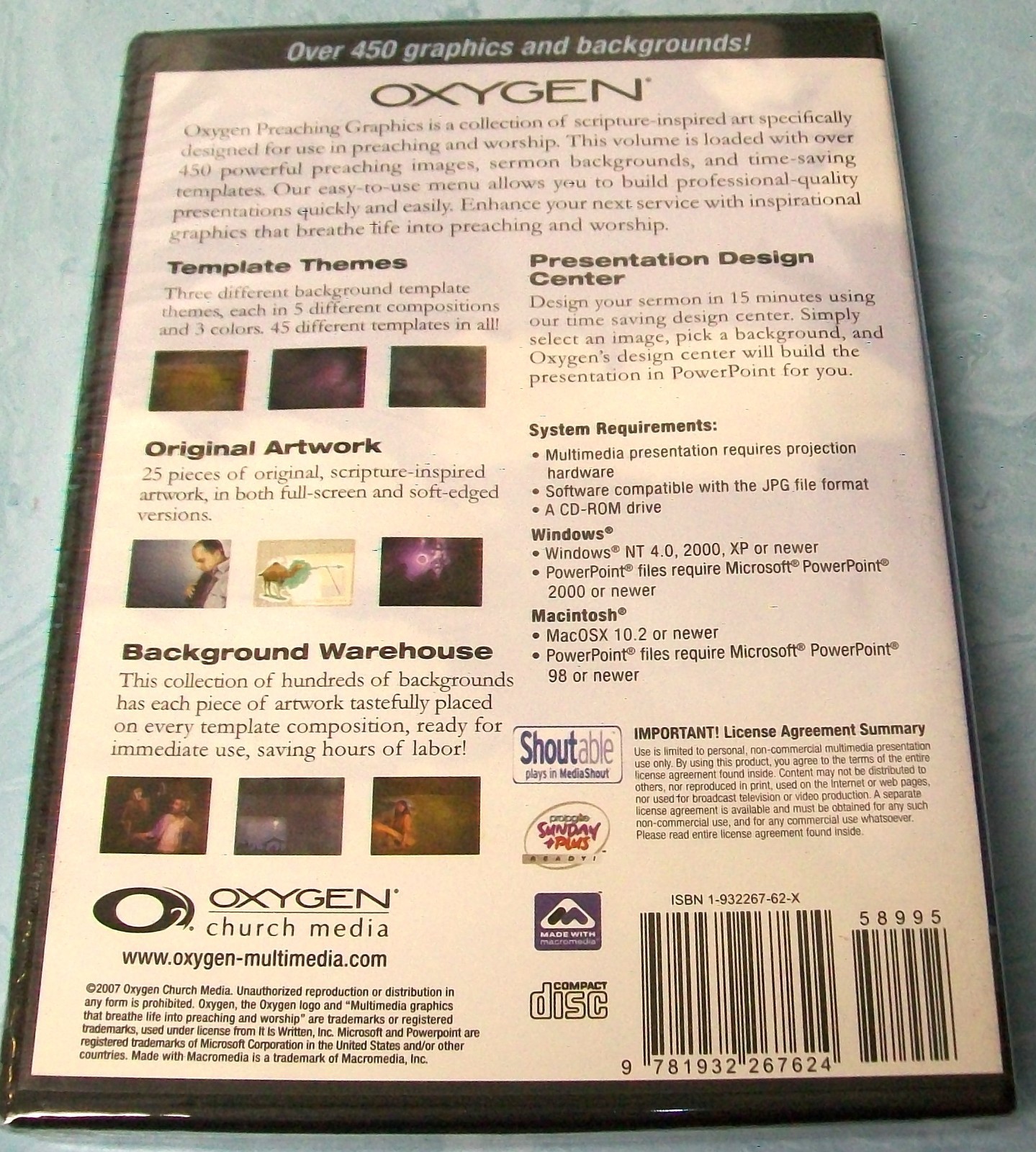 Oxygen: Multimedia Graphics - Volume 20 (CD-ROM, 2007) New Unopened!