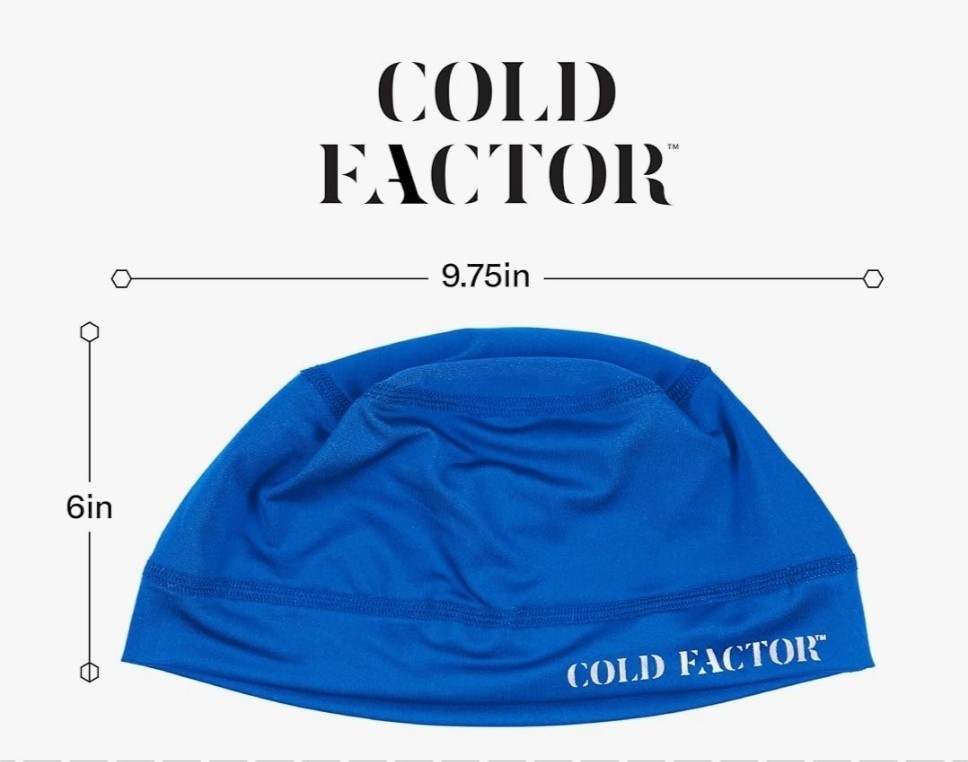 2 X Reusable Cold Therapy Cap Cooling Hat Blue One Size