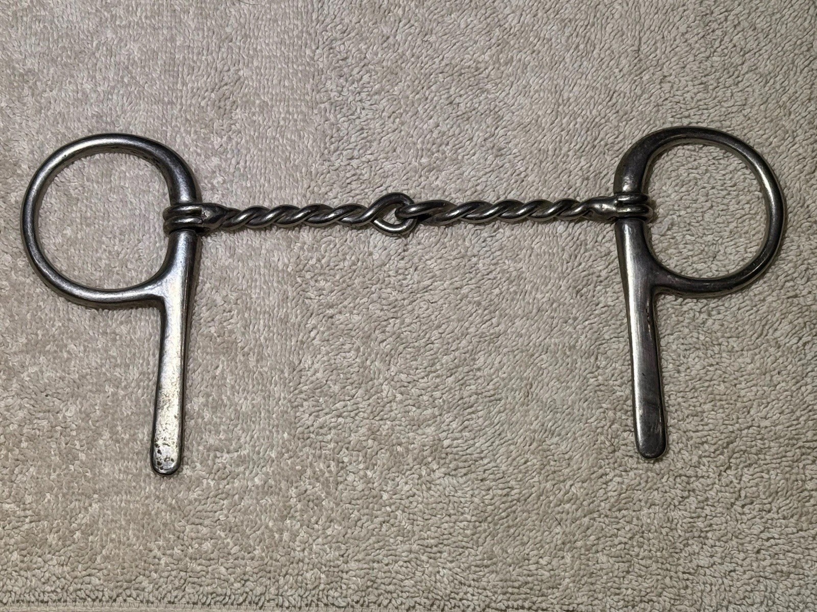 Twisted Wire Snaffle Half Cheeks 5.5 Inch Mouth Stainless Steel Horse Bit
