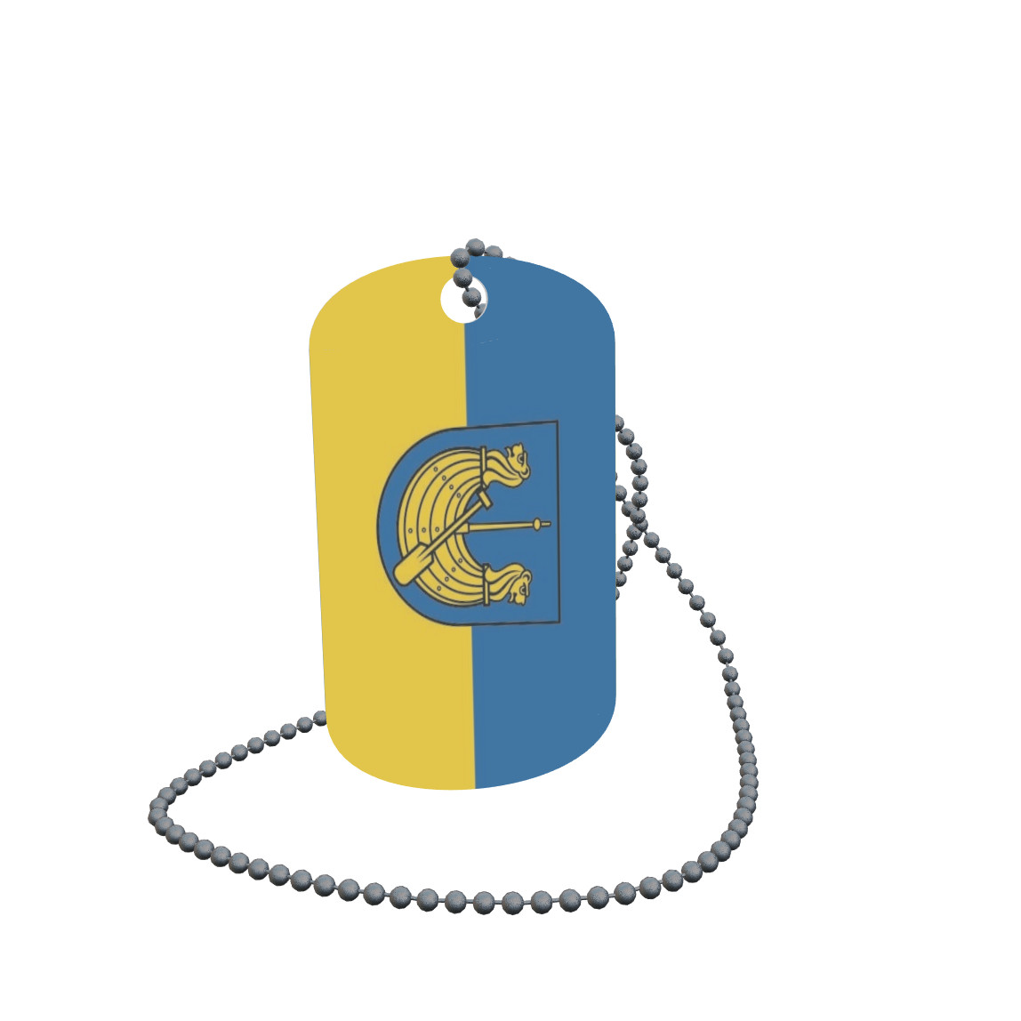 Dog Tag Flag Untermünkheim Dog Tag Aluminium 30 x 50 mm