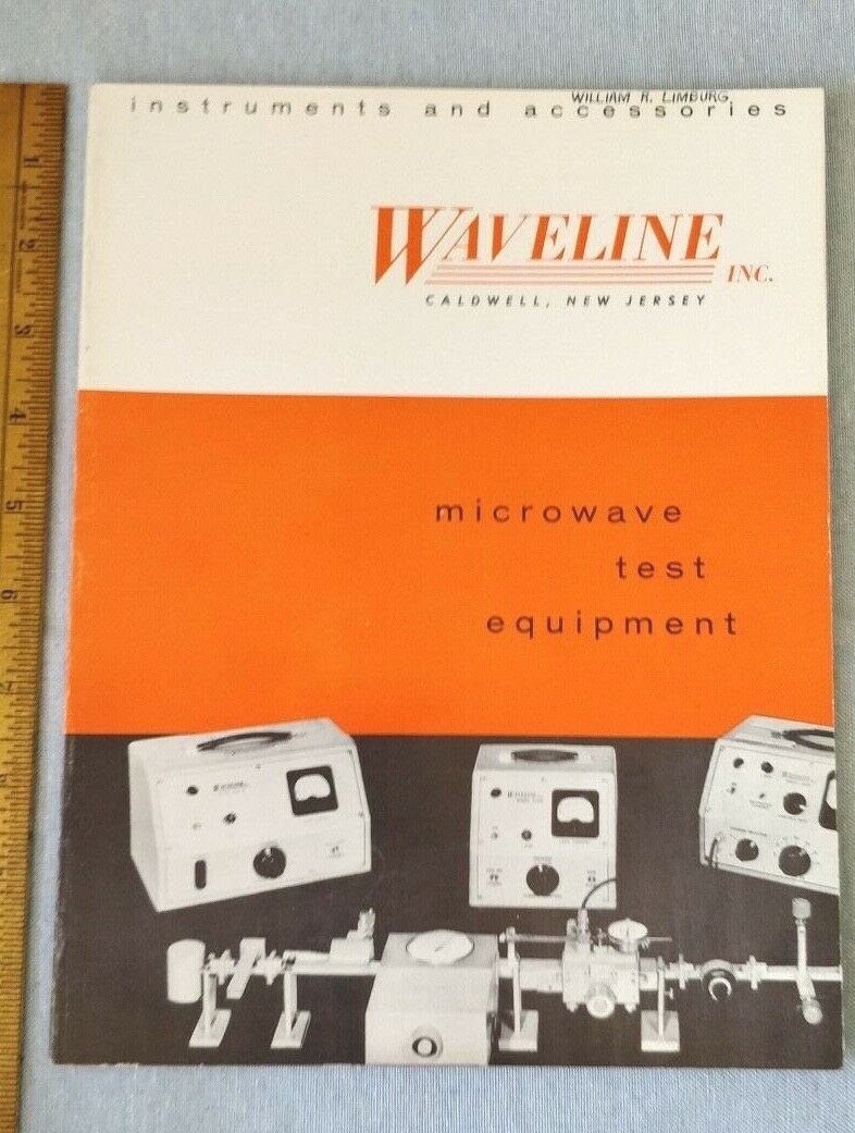 1958 Waveline Inc. Microwave Test Equipment Catalog