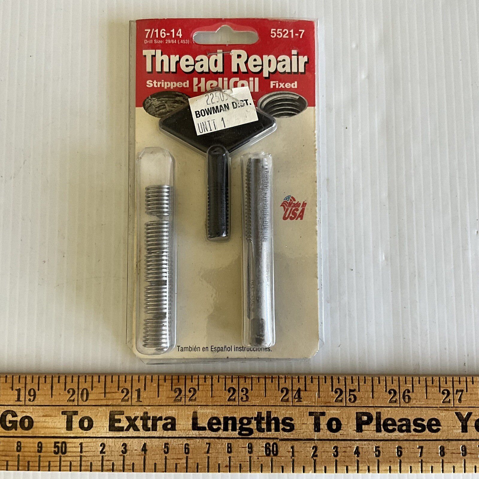 Helicoil 5521-7 Thread Repair Kit 7/16-14 Automotive Diesel Farm Made in USA