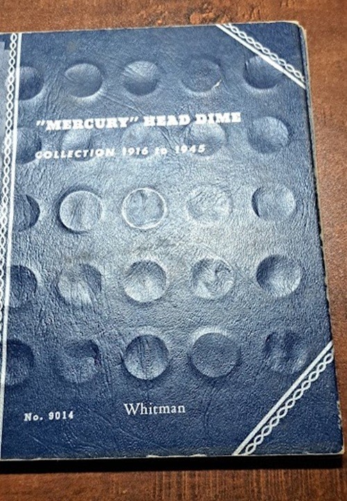 1916 to 1945  COMPLETE  minus 1 coin (16 D)Mercury Head Dimes w/ Whitman
