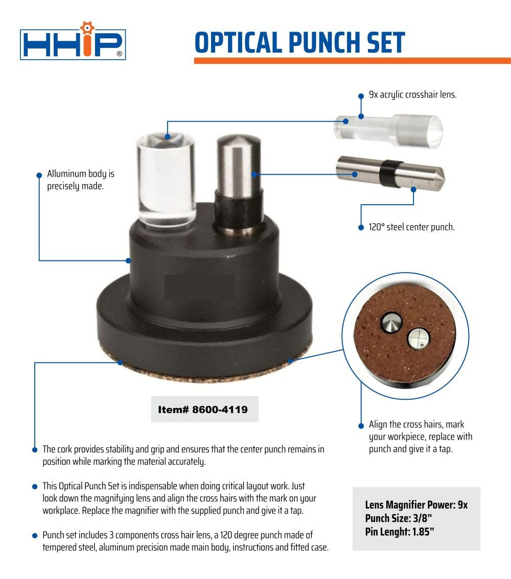 8600-4119 7 Piece Optical Punch Combination Kit