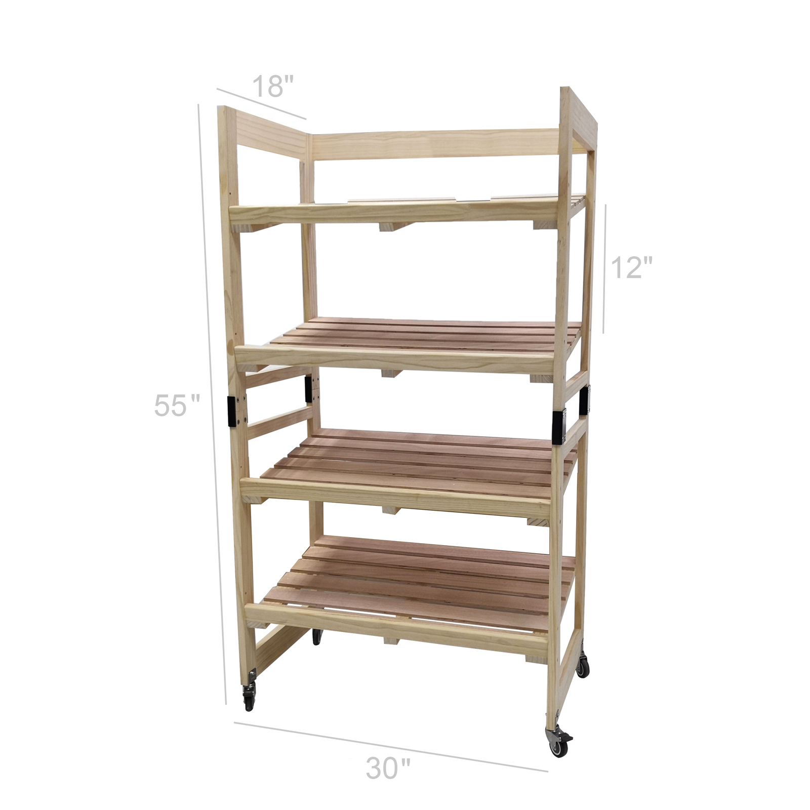 Bakery Bread Rack with Angled Shelves Wooden Display Rack Bread Store Rack