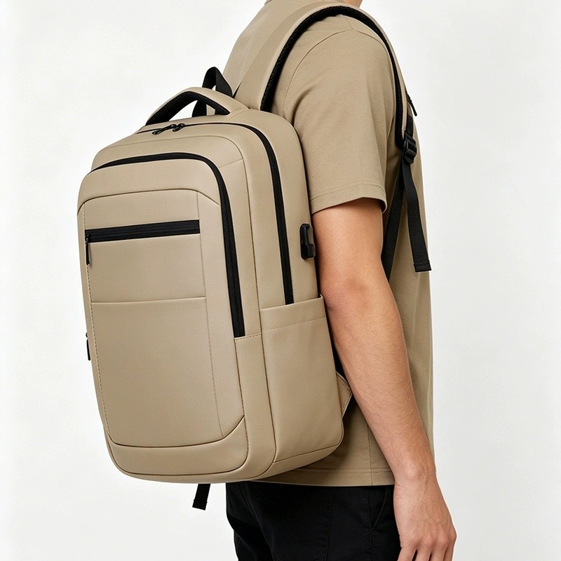 Lightweight Water-Resistant Laptop Backpack, Business Commute School Bag for Men