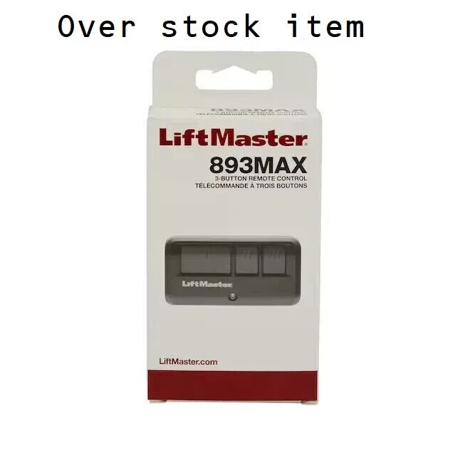 893MAX 3 Button LiftMaster Visor Remote Control Garage Door Opener