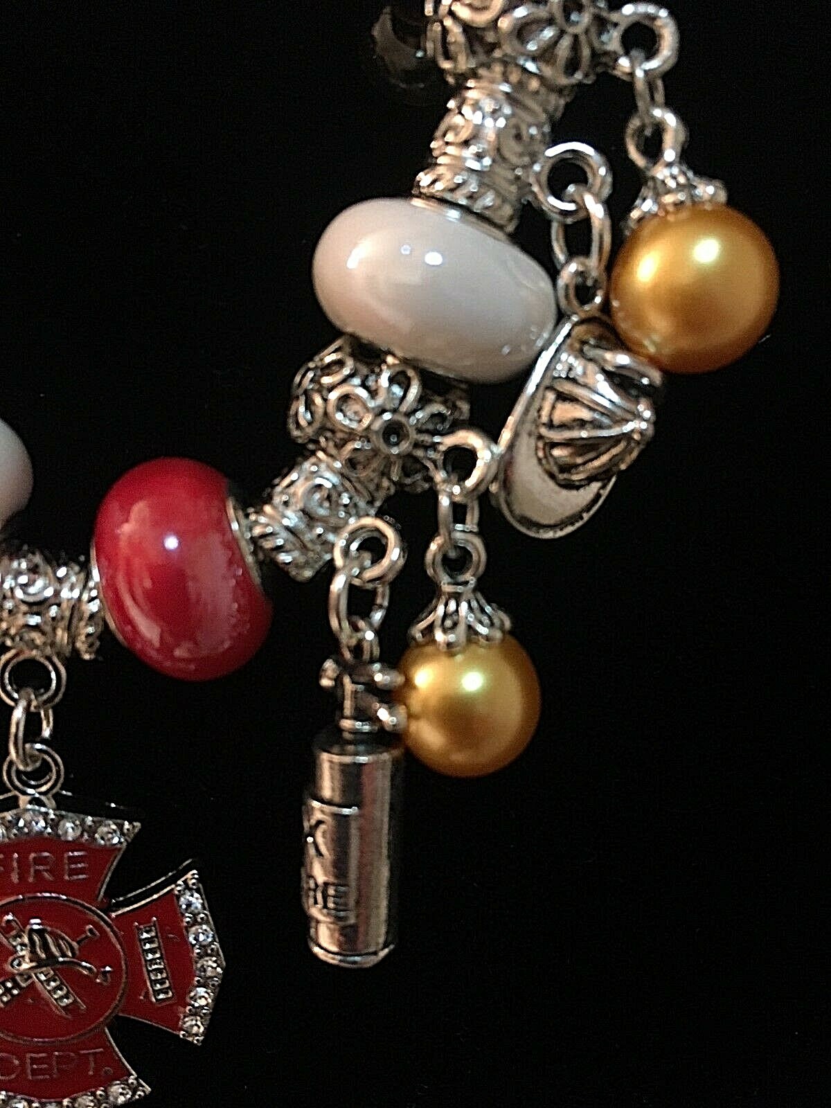Firefighter & Frist Responder Silver Snake Chain bracelets Version #1