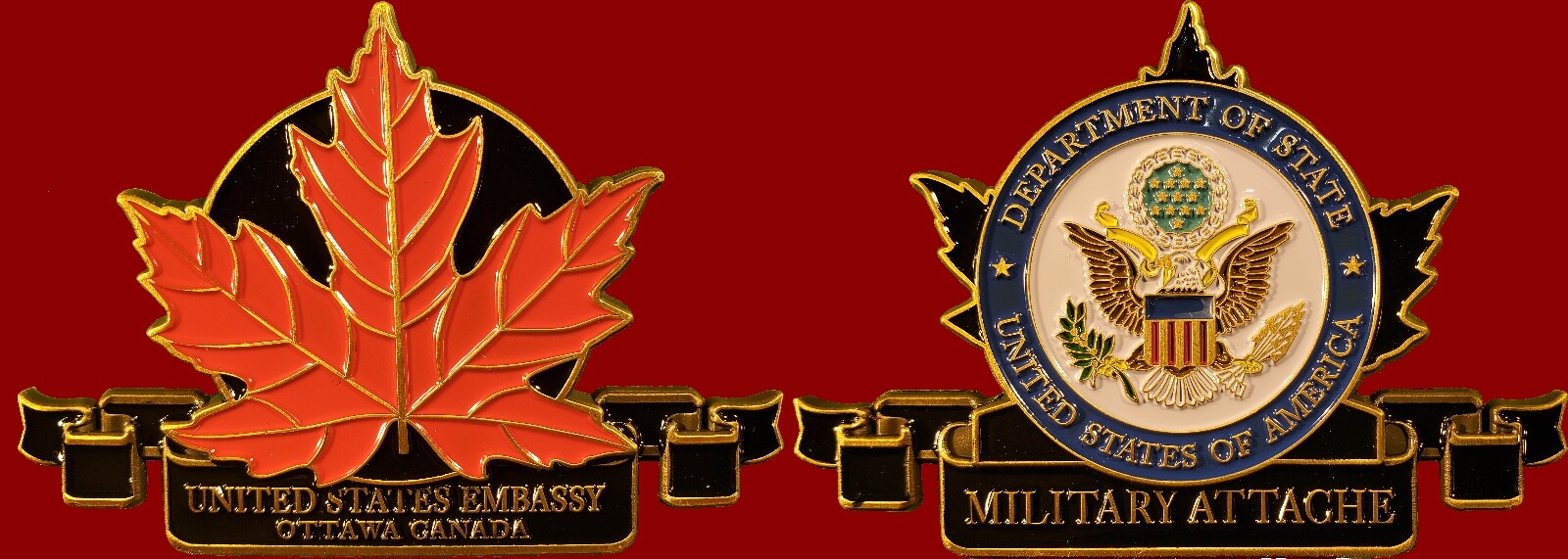 US EMBASSY OTTAWA CANADA MILITARY ATTACHE  CHALLENGE COIN 2"  111