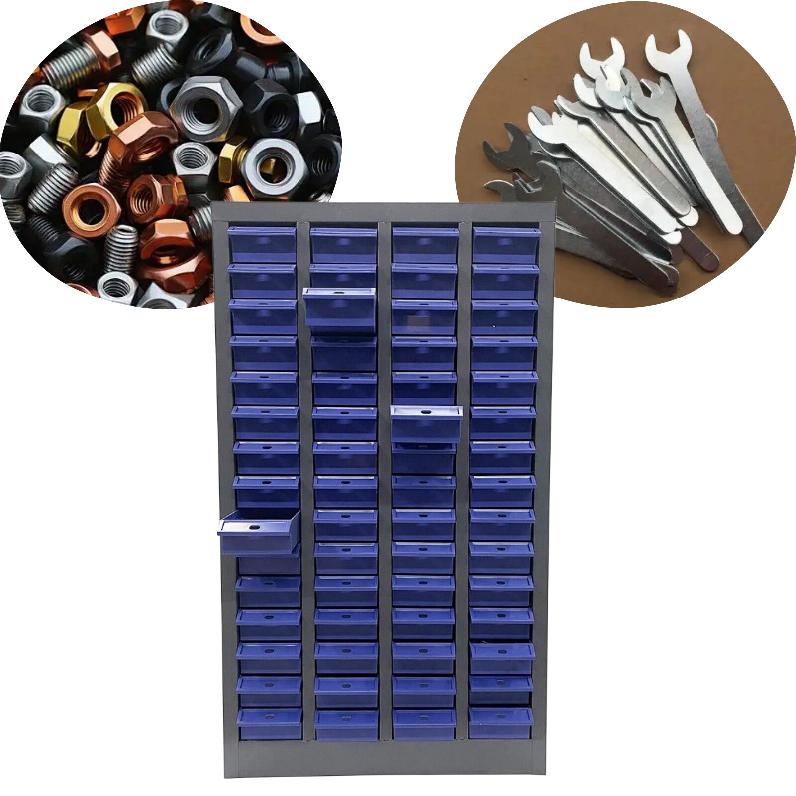 60 Drawers Parts Cabinet Workshop Accessories Drawers Chest Hardware Storage Box