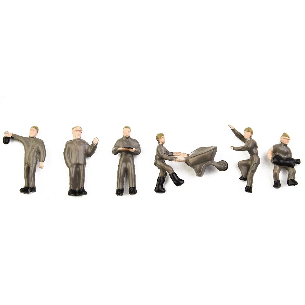 27Pcs/Set Model Train Railway Worker People Figures Diorama Layout Scale 1:87.