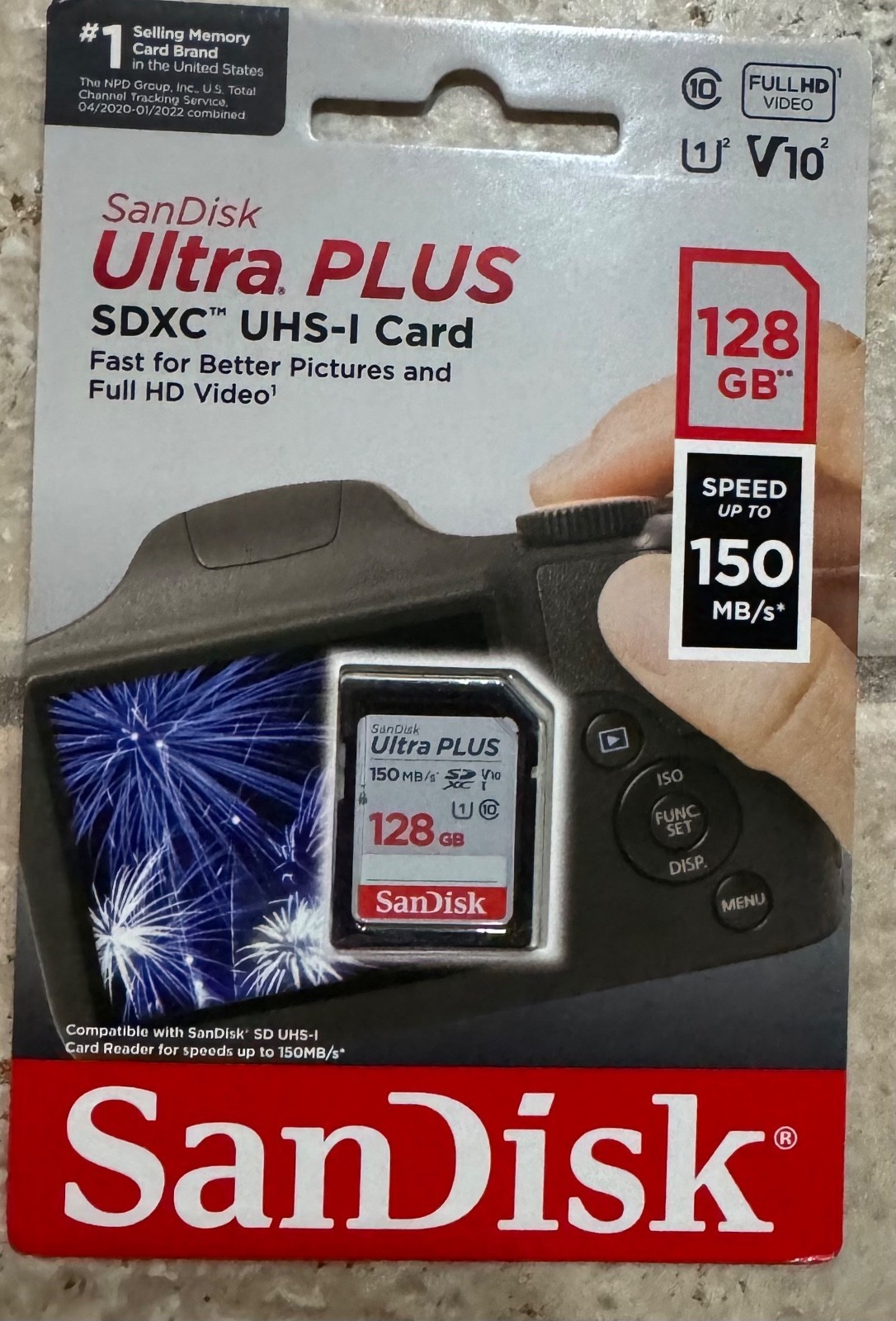 SanDisk - Ultra PLUS 128GB SDXC UHS-I Memory Card - BRAND NEW Sealed