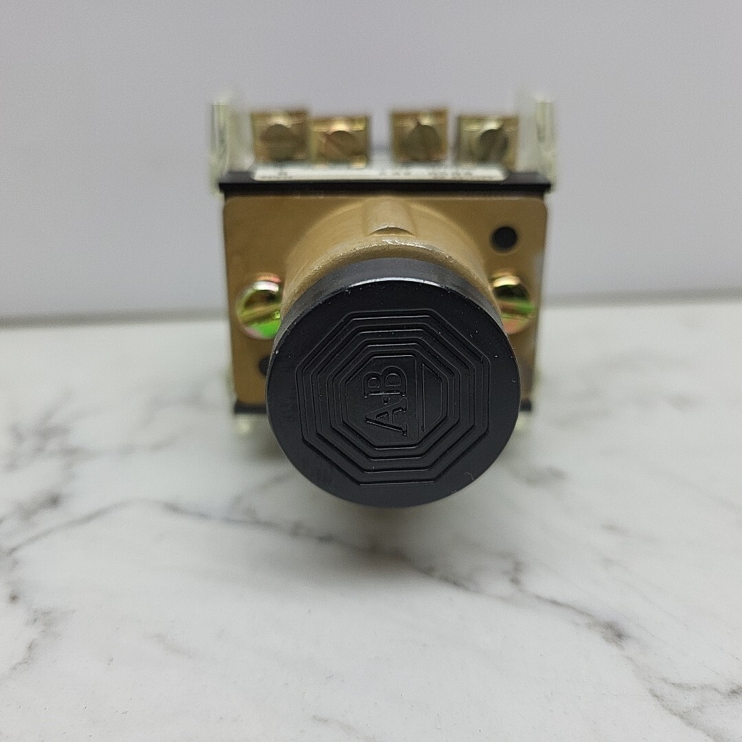 Allen Bradley Flush Head Push Button Unit Black Button 800H-AK2B Ser B New