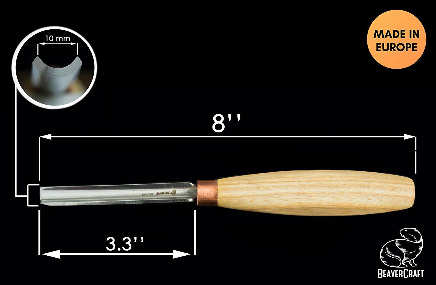 Woodcarving Tools Compact Straight Rounded Chisel Spoon Carving Tool BeaverCraft