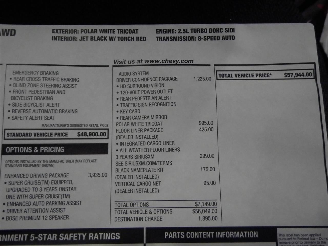 2026 Traverse Z71 Upper Air Shutter