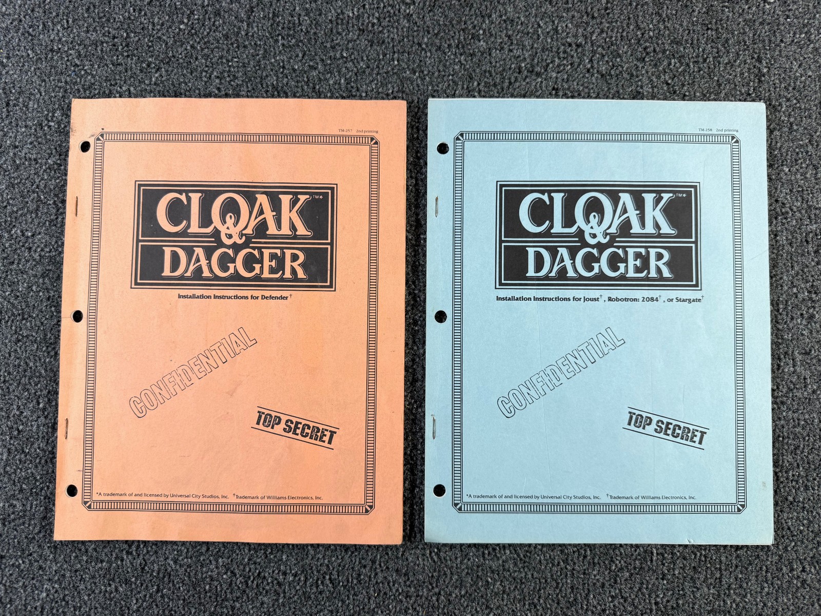 Atari Cloak & Dagger Arcade Video Game Manual Schematics Parts ORIGINAL