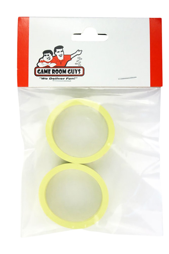 Pinball Machine Flipper Rubber - Yellow - 1-1/2" X 1/2" - Set of 2