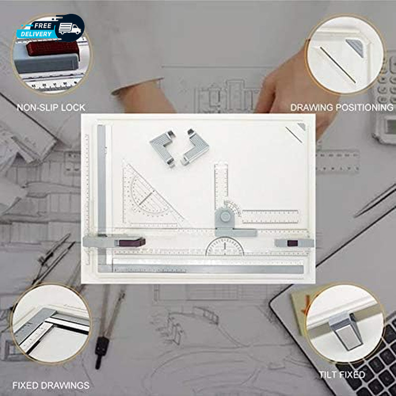 A3 Drawing Board Drafting Table Multifunctional Drawing Board Table with Clear