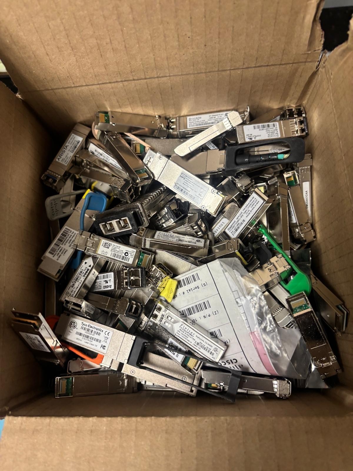 21 lbs of Scrap Server Transceivers  - As Is for Parts Only