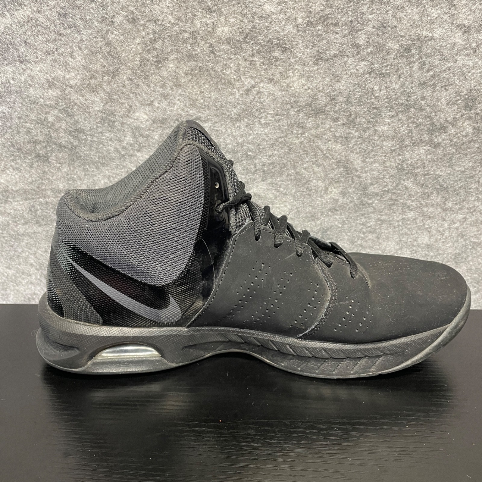 Nike Air Basketball Shoes Mens 13 Black High Top Sneakers - Visi Pro 6