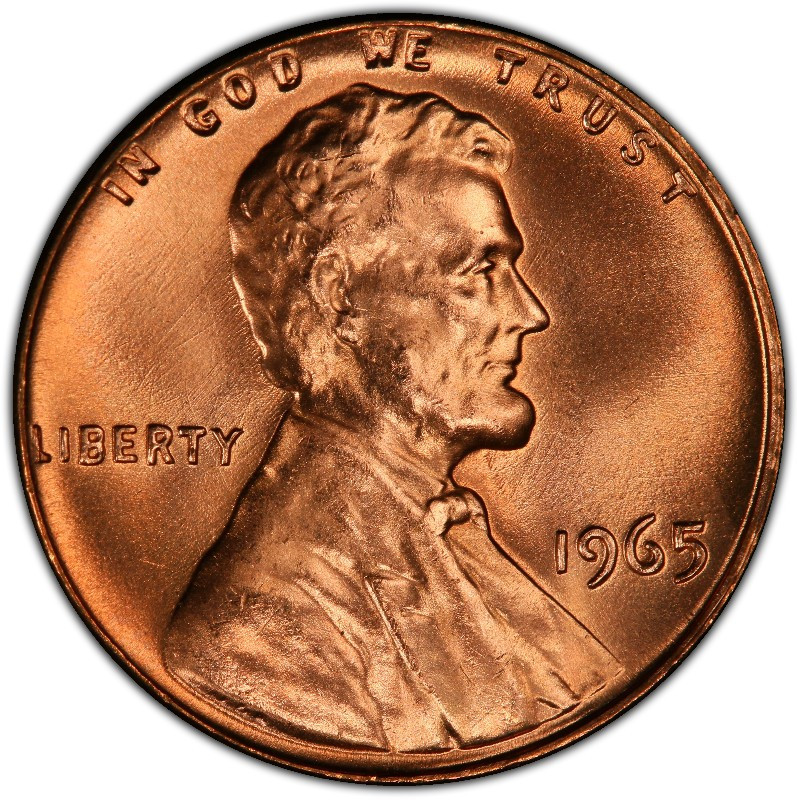 1965 P Mint State Lincoln Memorial Cent 1C