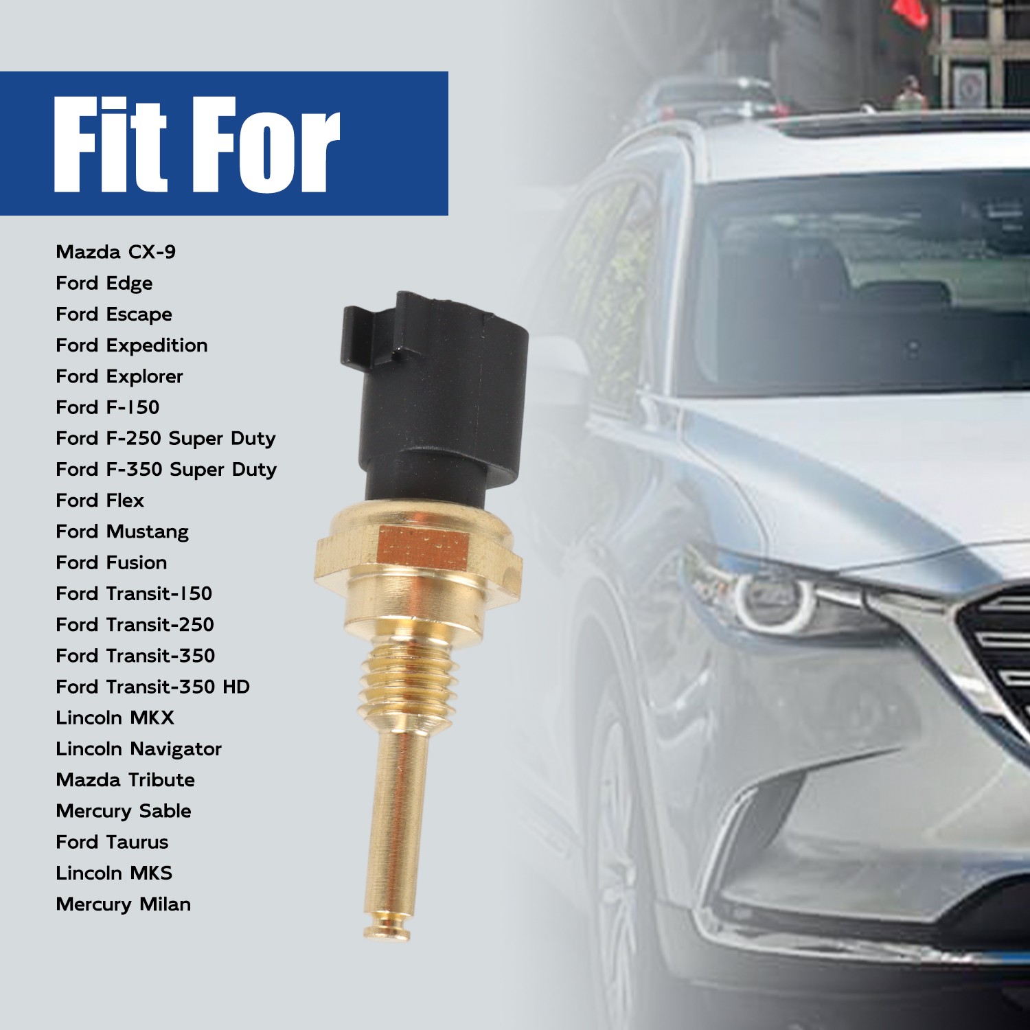 Coolant Temperature Sensor Engine for Ford Taurus Transit-350 Mercury Sable