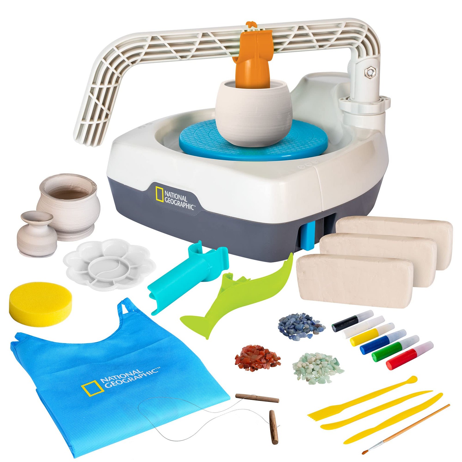 National Geographic Deluxe Pottery Wheel Kit “ Complete Starter Pottery Set Plug