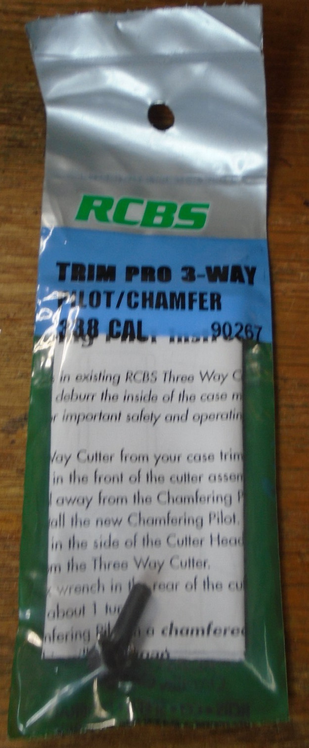 RCBS Trim Pro 3-Way Pilot/Chamfer .375 mm Cal - 90271 NIP