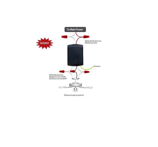 Kit de control remoto universal para ventilador de techo inteligente con WiFi