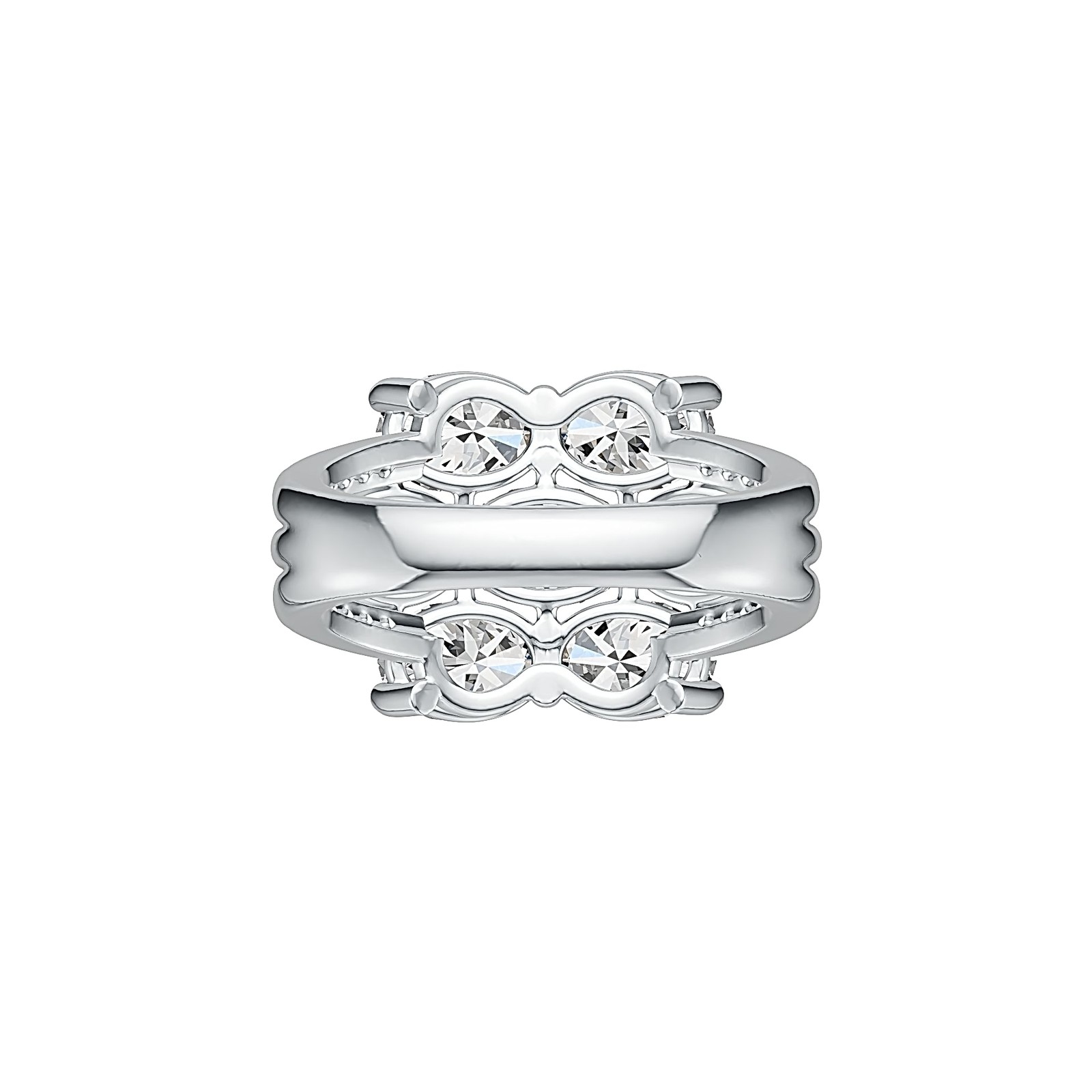 Sterling Silver Semi Mount Ring Setting Oval OV 7X5mm Split Shank