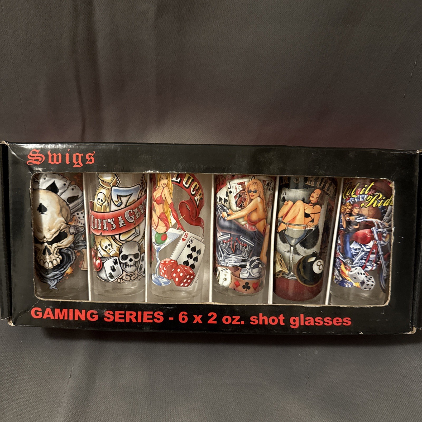 Swigs Gaming Series Set of Six 6 x 2 oz. Shot Glasses