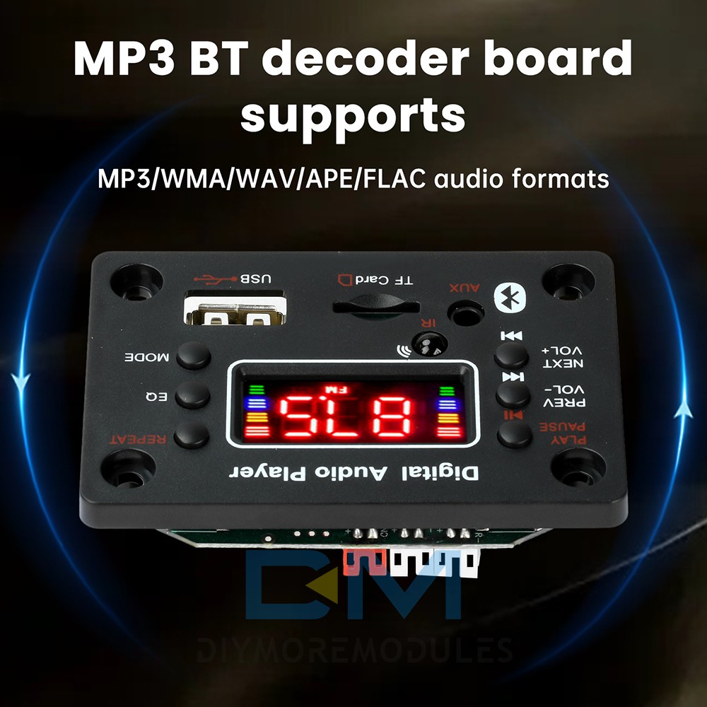 Audio Amplifier Board 2*25W 2CH Bluetooth 5.0 MP3 Decoder Board with Amplifier
