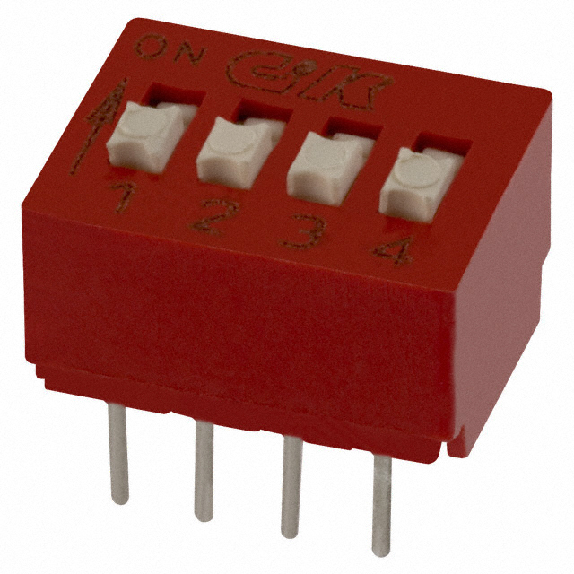 Lot of 10 Pcs. C&K BD04  DIP SWITCH  TOP SLIDE  4POS 5V  NEW