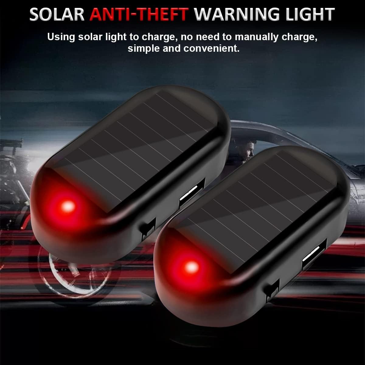 Innovative Solar & USB Car Alarm Light - Night Safety Solution for Vehicles