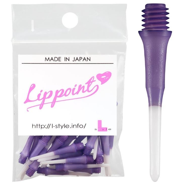 L-Style Lip Point TwoTone Purple 30 Pieces Dart Tips