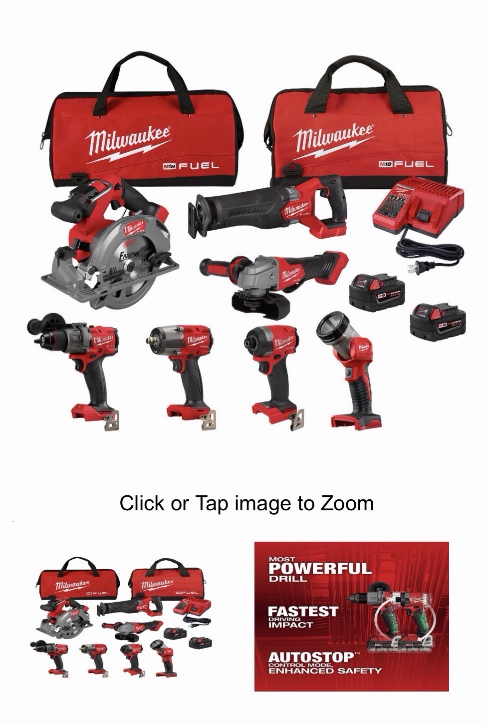 SALE!  Milwaukee 3697-27 M18 Fuel 7-Tool Combo Kit!  Brand NEW!