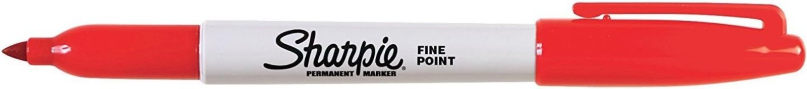 Permanent Markers, Fine Tip, Black & Red, 2 Pack