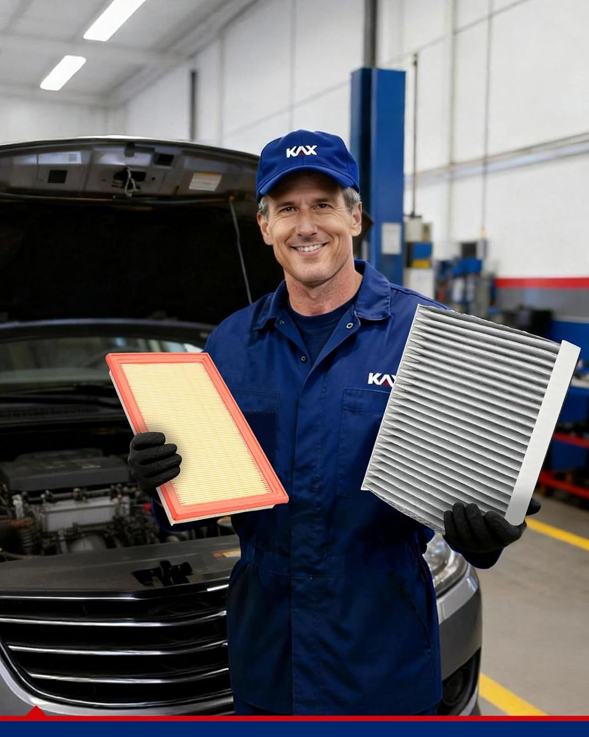 Engine & Cabin Air Filter Kit, Replacement for Subaru Impreza 2002-2007 2.0T, Sa