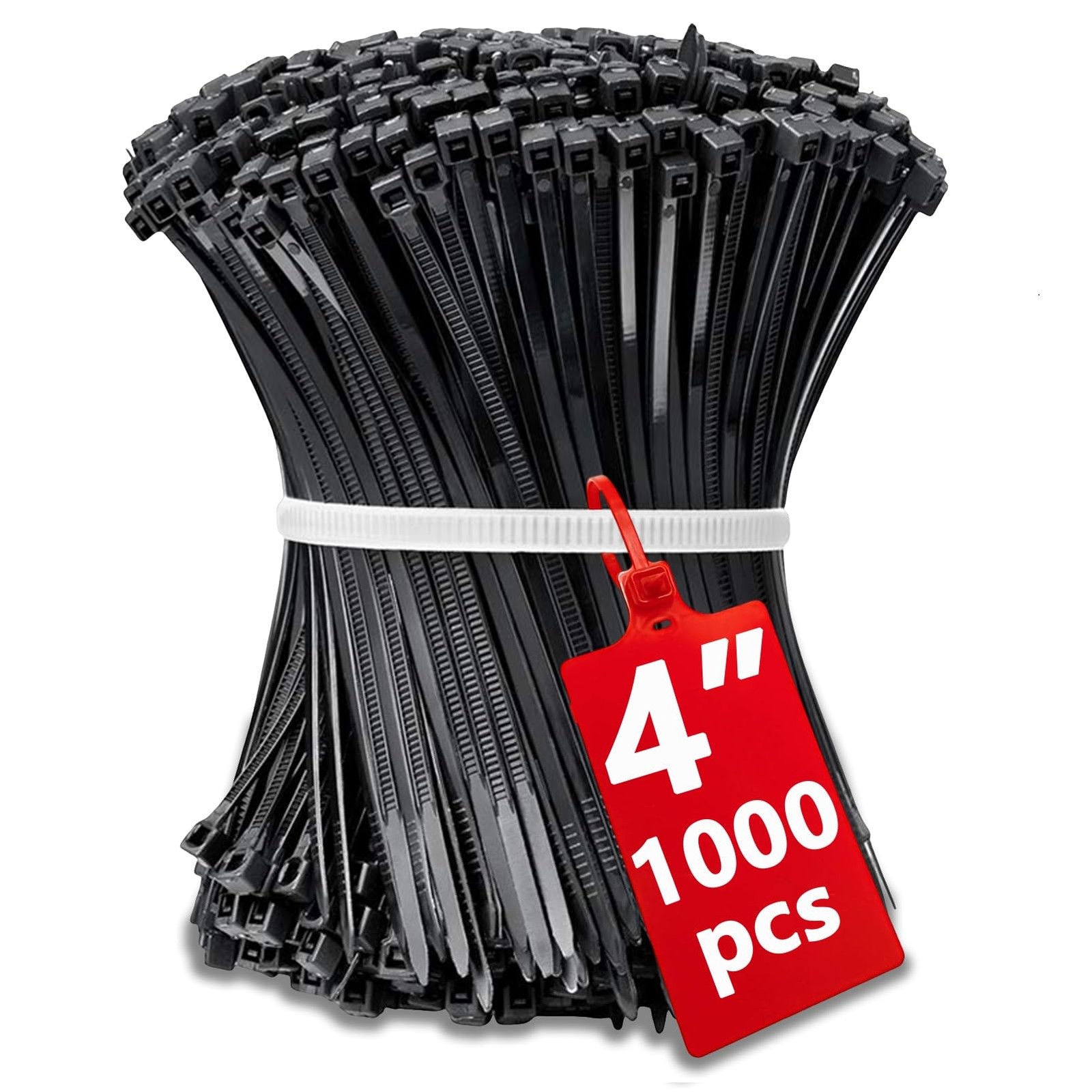 Small Black Zip Ties 4 Inch, 1000pcs Mini Cable Ties Thin Zipties 4 In Tiny S...