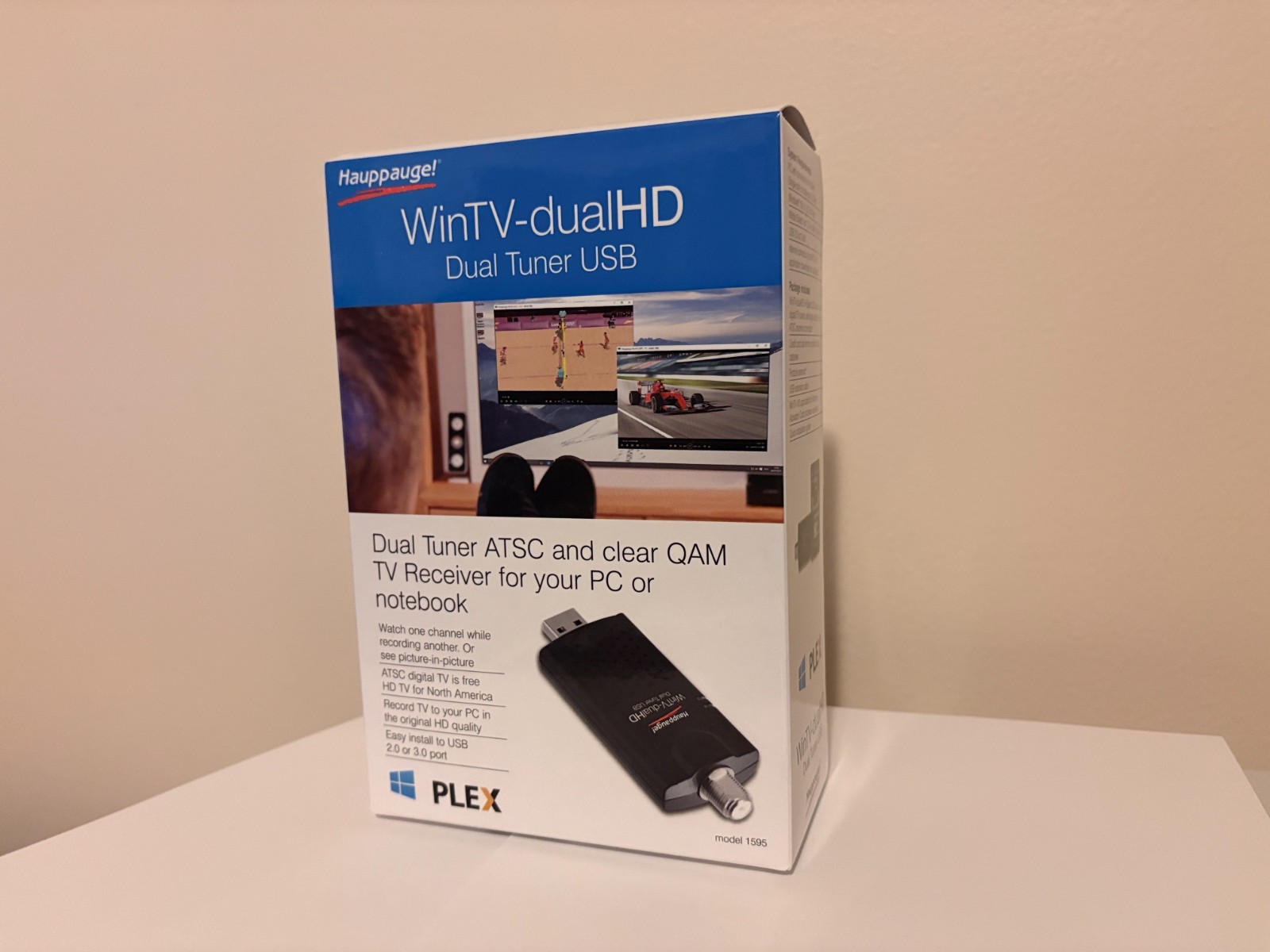 HAUPPAUGE WinTV-DualHD USB 2.0/3.0 HD TV Tuner for Windows 1595,Black
